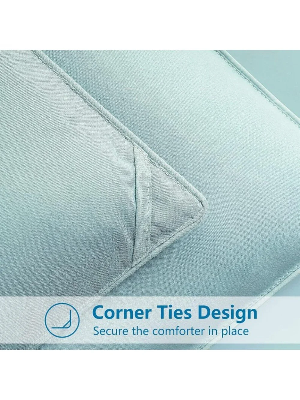 Cozy Aqua Queen Size Down Alternative Comforter, Soft & Warm, 88x88 Inches
